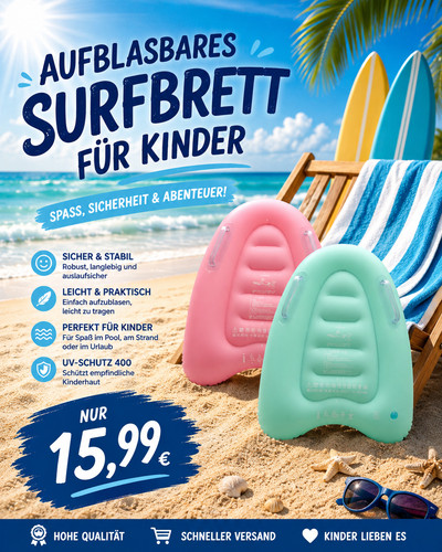 Surfbrett aufblasbar kinder - surfbrett,, aufblasbar,